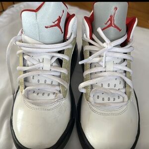 Nike Kids White and Red Sneakers